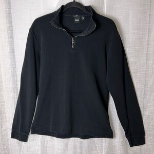 Vintage Hugo Boss quarter zip performance sweater, L,
black,slim,100 % cotton